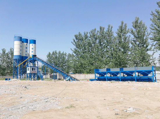 Caso de campo de la planta mezcladora de hormigón HZS60 en Zhoukou, Henan