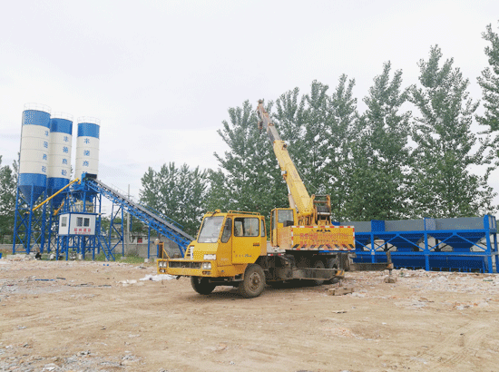 Caso de campo de la planta mezcladora de hormigón HZS60 en Zhoukou, Henan