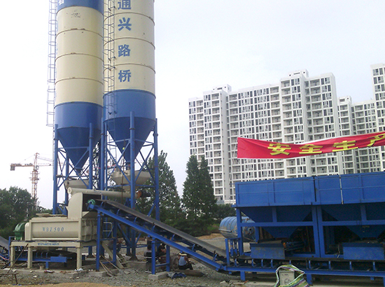 Caso de campo de 500 estación de mezcla de suelo estabilizado en Wuhan, Hubei